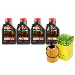 Audi Engine Oil Change Kit - Motul 071115562C (5W-30) (X-CLEAN+ 8100)